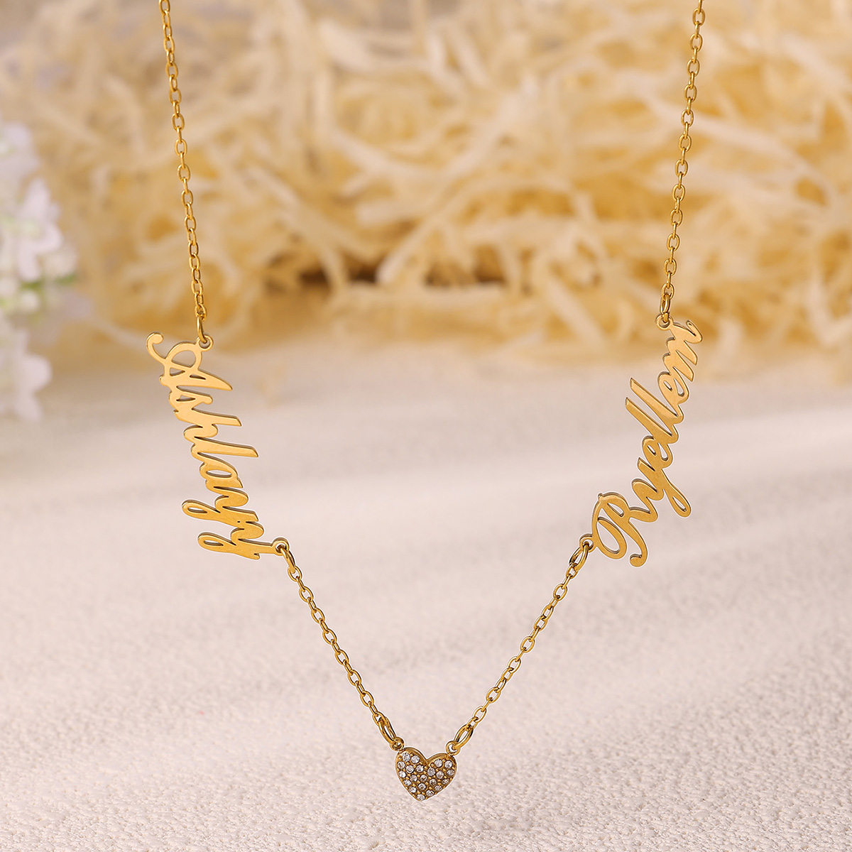 Custom Two Name Necklace For W - Women Fashion Names recension och pris