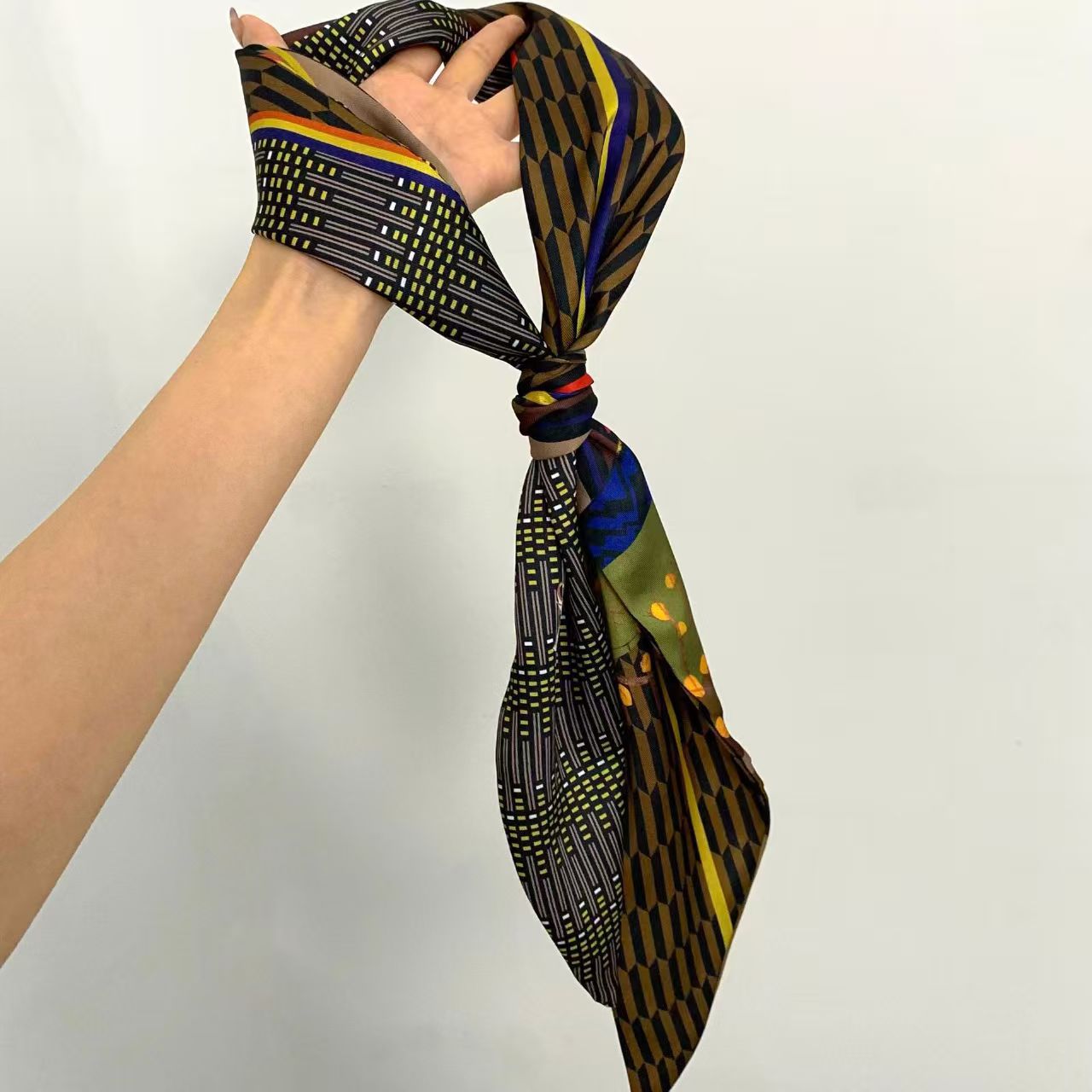 Luxury Print Long Hair Ribbon  - Women Fashion Necktie recension och pris