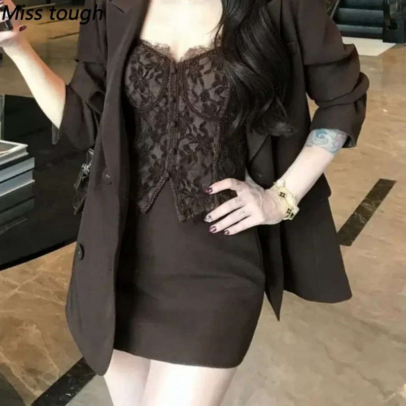 Elegant Vintage 3 Piece Set Wo - Lace Trim Cami recension och pris