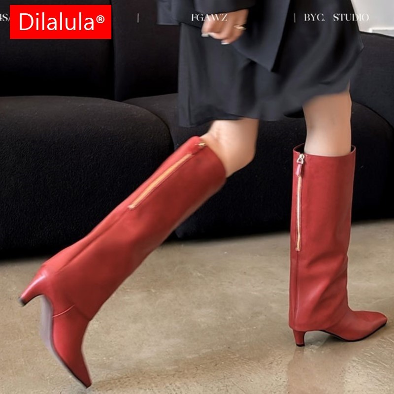 Dilalula 2026 Real Sheepskin W - Women'S Fashion Knee High Boots recension och pris