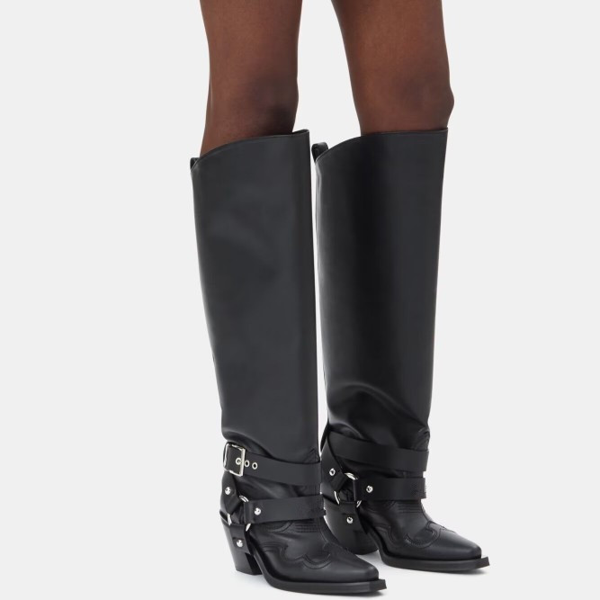 Women's Black Leather Knee Hig - Women'S Fashion Knee High Boots recension och pris