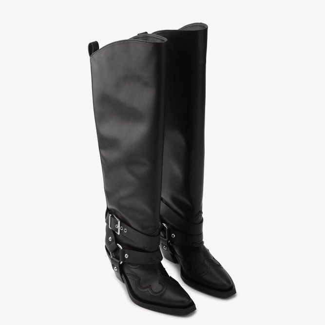Women's Black Leather Knee Hig - Women'S Fashion Knee High Boots recension och pris