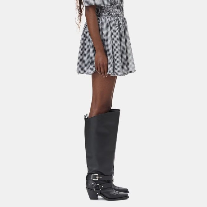 Women's Black Leather Knee Hig - Women'S Fashion Knee High Boots recension och pris
