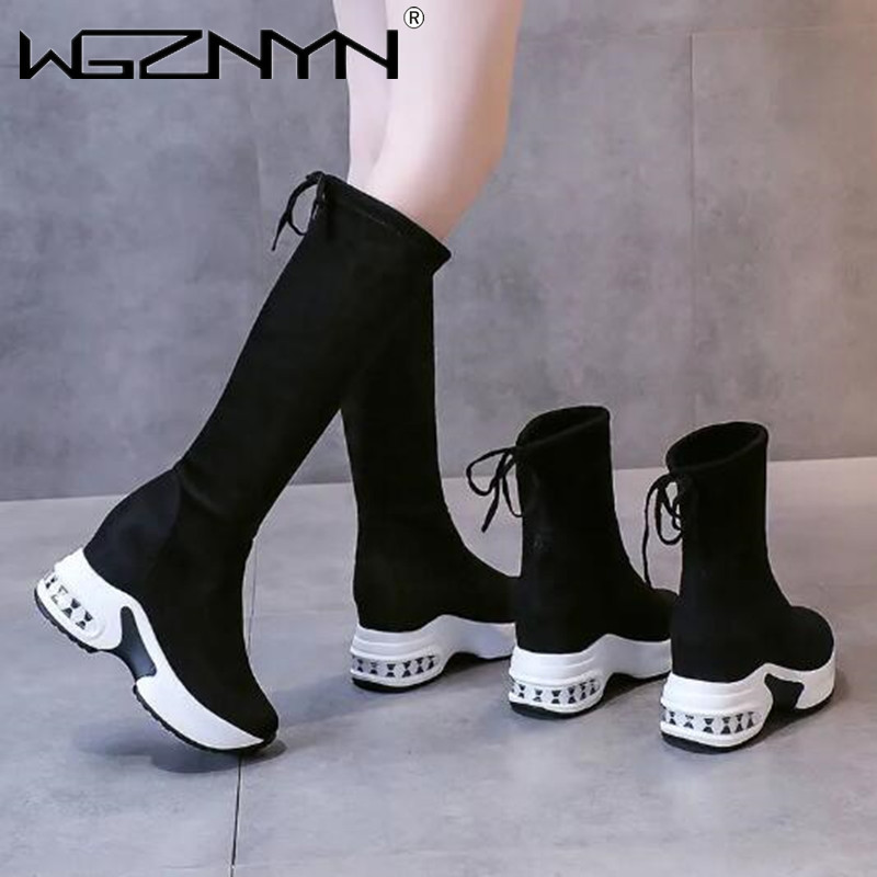 Winter Warm Chunky Platform Lo - Women'S Fashion Knee High Boots recension och pris